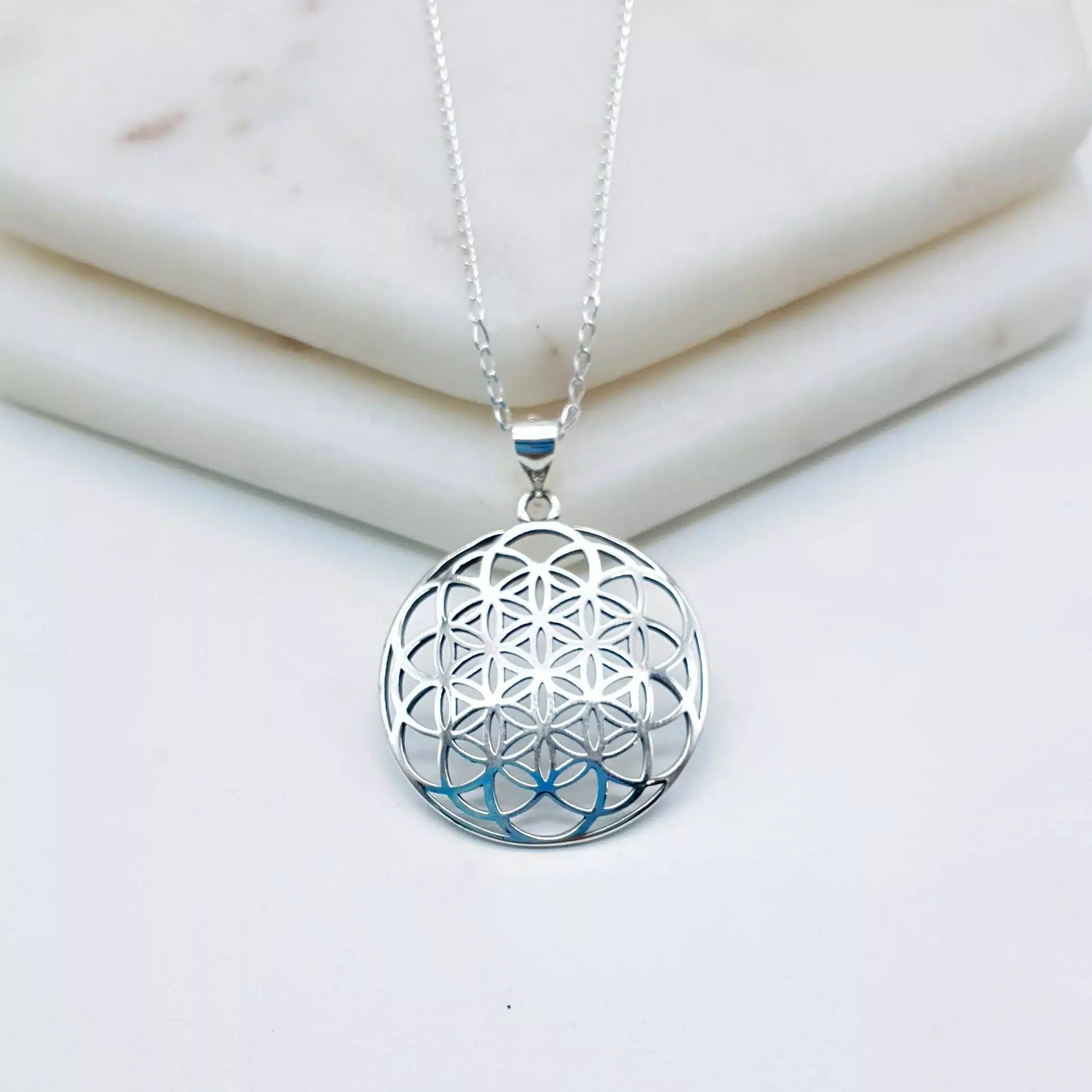 925 Sterling Silver Flower of Life Necklace, Flower of Life, Sacred  Geometry Pendant, Flower Pendant, Yoga Jewellery, Spiritual Jewellery 